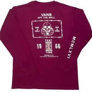 Long-sleeve Maroon/Purple Vans shirt (M)